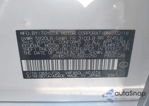 2018 Lexus Ls 500 F Sport from USA, damaged, VIN JTHB51FF0J5002250